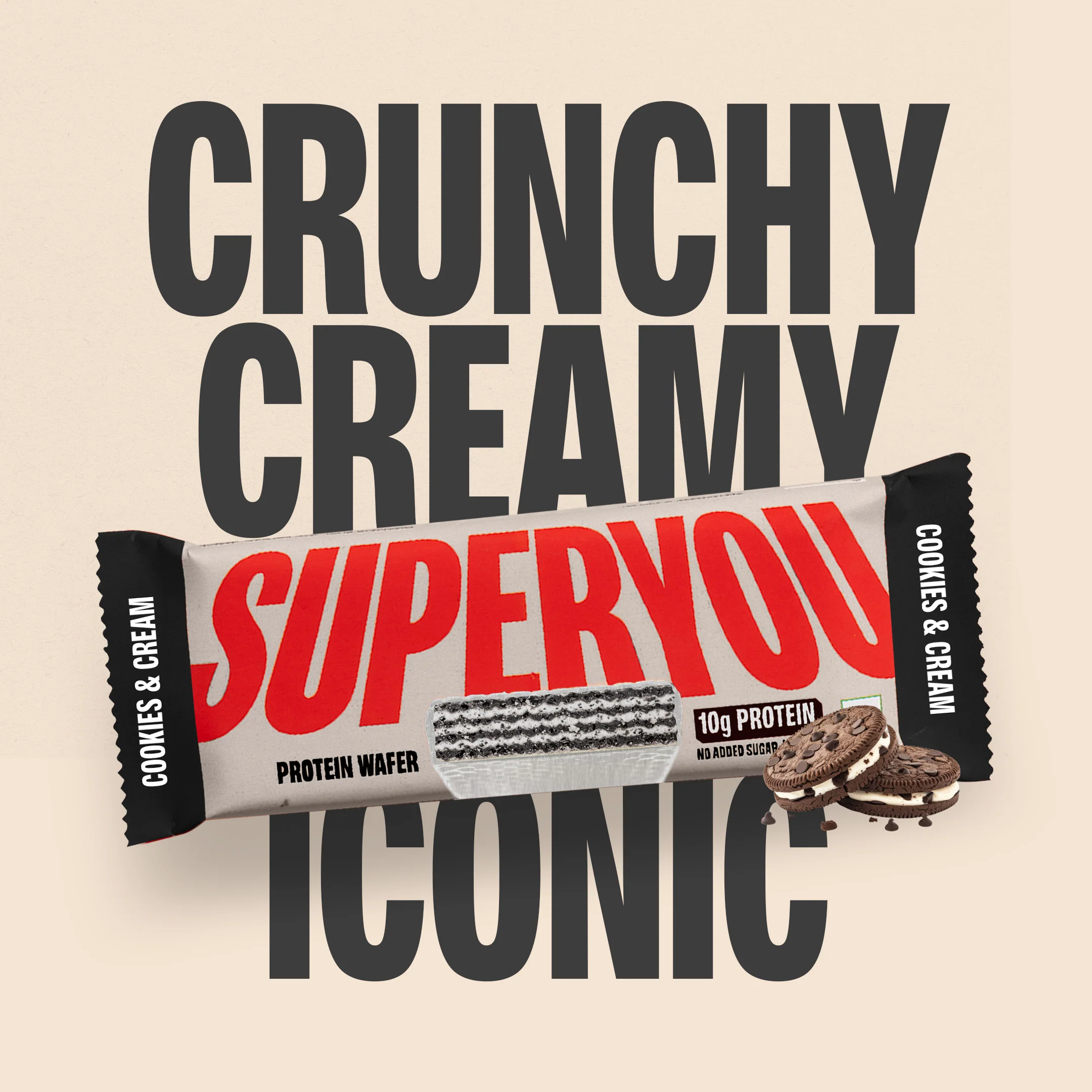 Cookies & Cream Protein Wafers - Pack of 10 - Image 3